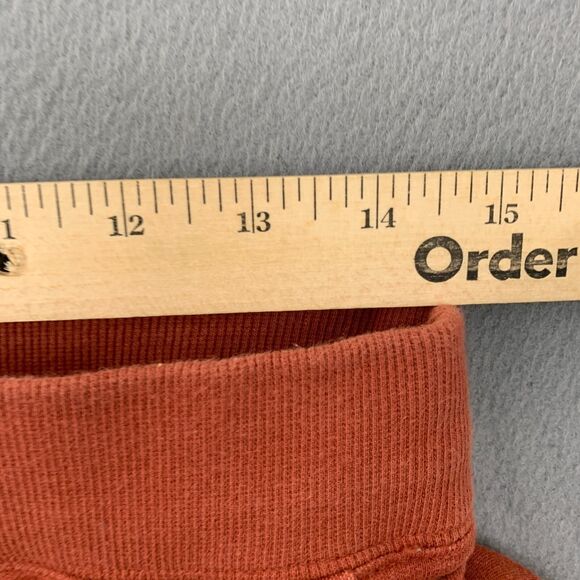 Nike Yoga Luxe Womens Small Cropped Fleece Pants Fall Brown Wide Leg Stretch - Picture 12 of 16